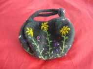 Black dumpling bag